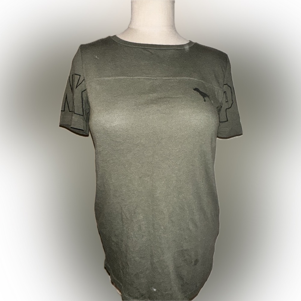 Victoria's Secret Olive Women's Short Sleeve Tee